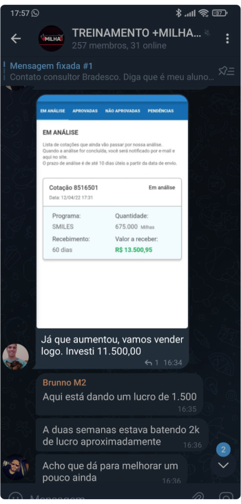 Mais um aluno lucrando R$ 2.000,00