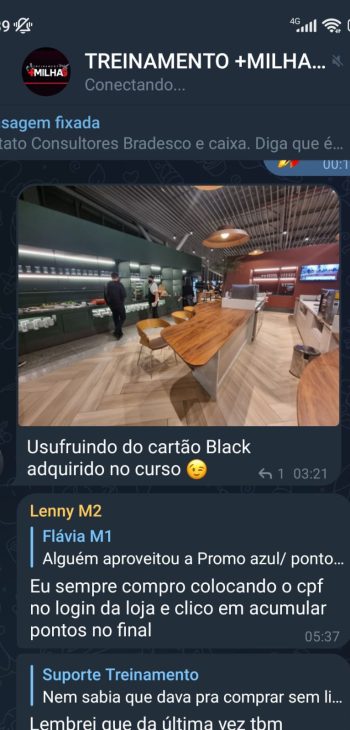 Aluno acessando sala com o conhecimento do curso